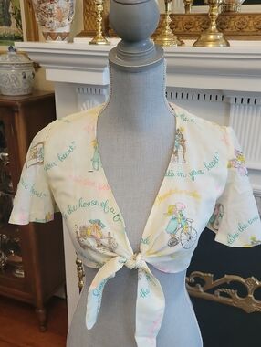 Vtg 70's Holly Hobie Crop Top